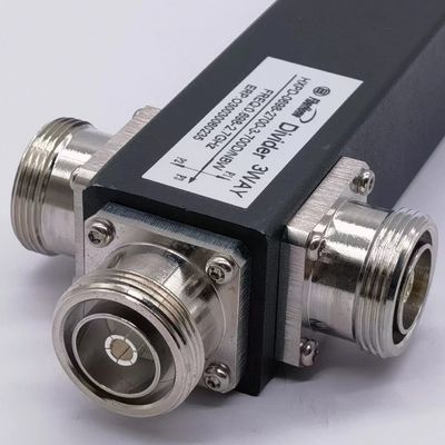 Splitter ad alta potenza reattivo a basso pim a banda ultra larga 2/3/4 vie nero 698-4200 MHz DIN F