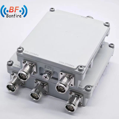 2300-2400 2500-2700MHz Low Pim -150dbc RF Triplexer con connettore N/4.3-10 e interfaccia DIN-F