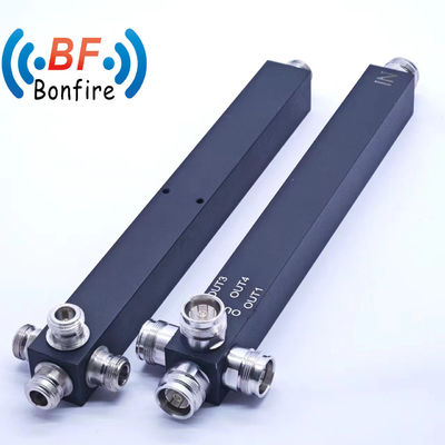 4.3-10 Femminile Reattivo Quadri-Way Power Splitter per Interfaccia N-F/DIN-F entro 698-3800MHz