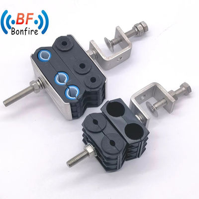 Clampo in metallo FTTH esterno personalizzato con clamp in acciaio inossidabile a foro singolo