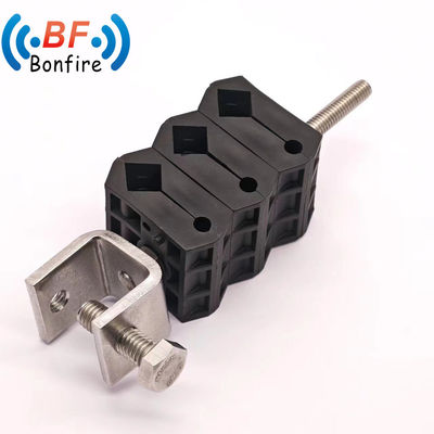 Performance di un solo foro a 3 vie di chiusura automatica della pinza del cavo torre per cavi RF coaxiali da 7/8&quot;