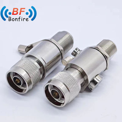 4.3-10-F a N-F Coaxial Surge Protector 698-3800MHz Nero per CCTV Lightning Arrester