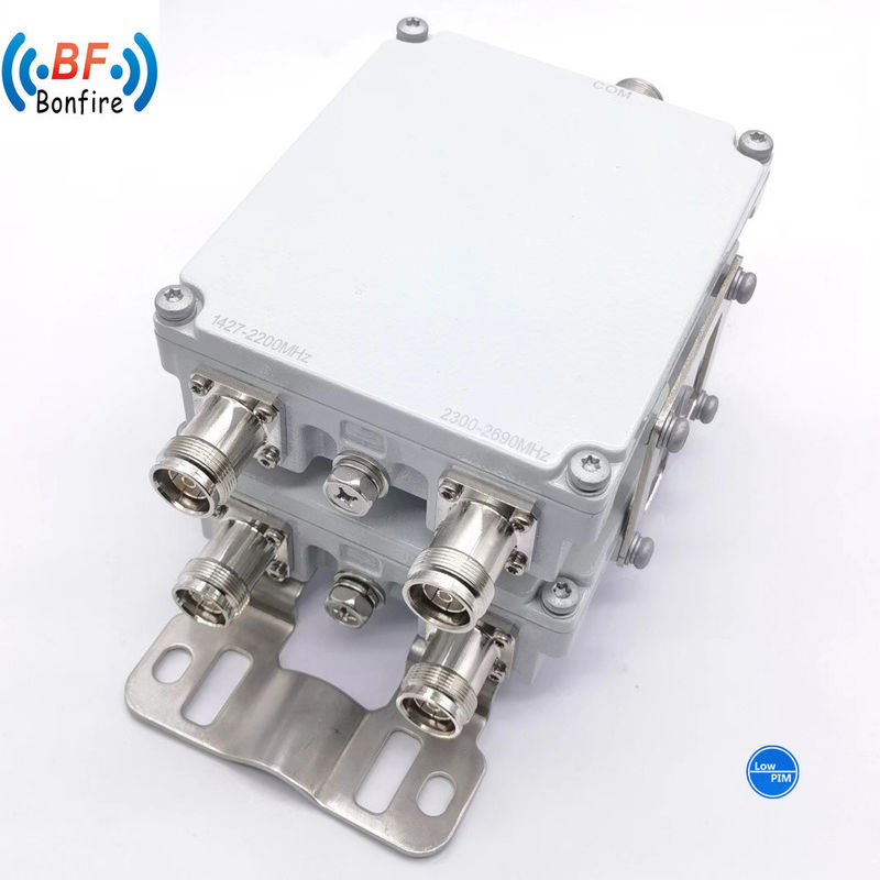 Combinatore doppio 698-960/1920-2170 MHz N-femminile 4.3-10 femminile Diplesso Combinatore rosso 2.610kg