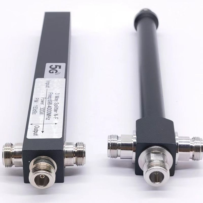 698-4200MHz N-F 3 Way Low Pim Cavity High Power Splitter in colore grigio personalizzato