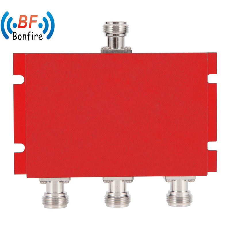 136-174MHz 3 Way Red RF Micro Strip Power Divider UHF VHF Divider con capacità interna