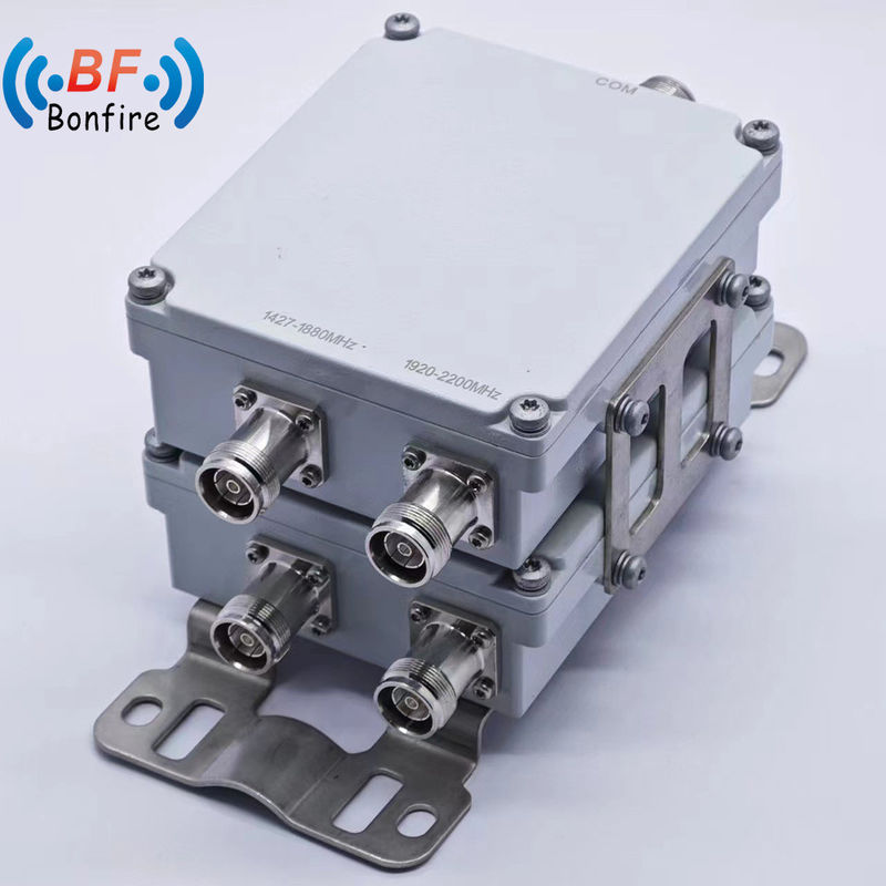 Combinatore a doppia banda a bassa capacità di PIM per la realizzazione complessiva del progetto Ibs/Das