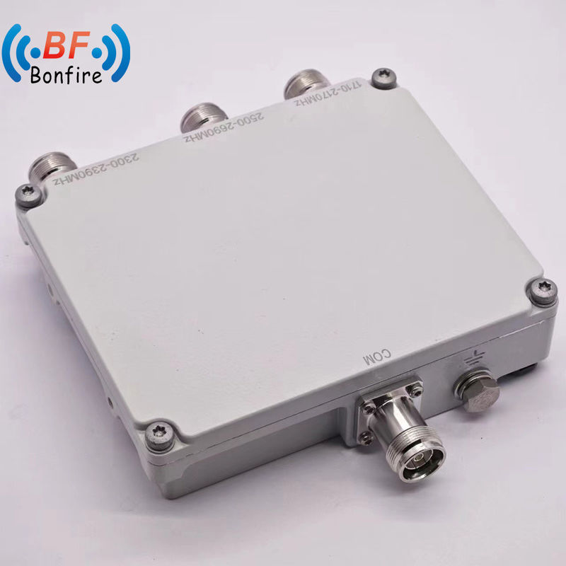 Combinatore Triplexer Indoor/Outdoor 1710-1880 1920-2170 2300-2400 2500-2700MHz -155dbc con connettore femminile 4.3-10