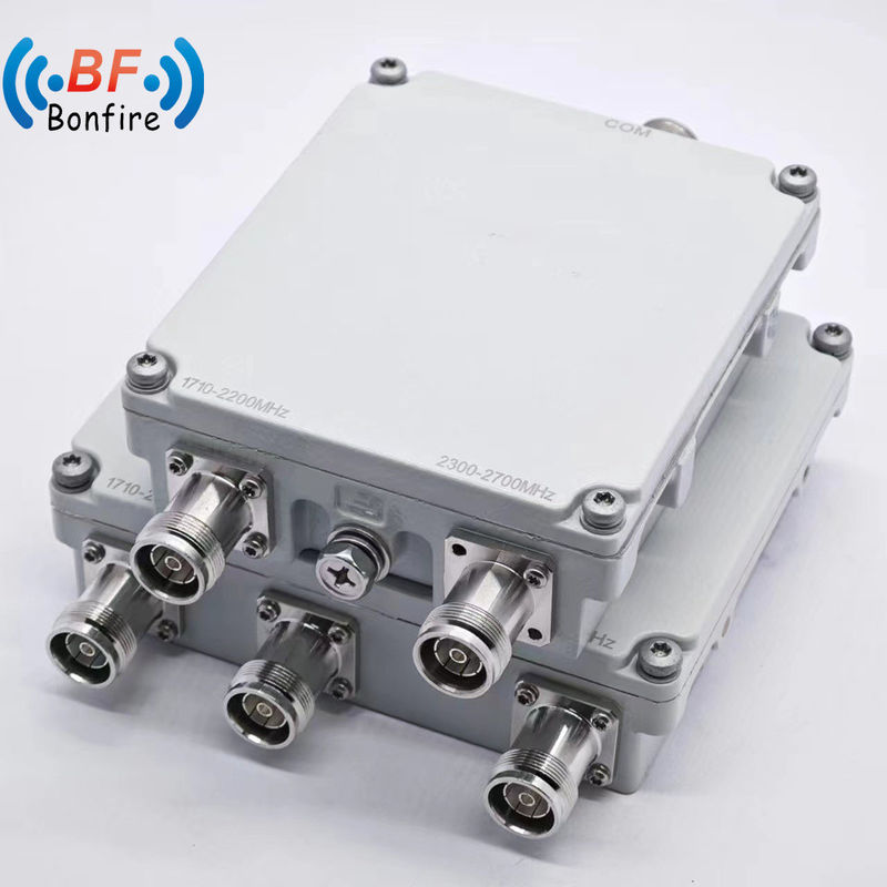 4.3-10f DIN-F N-F Combinatore di diplessore triplessore RF diretto per parti di telecomunicazione IP65 interne/esterne