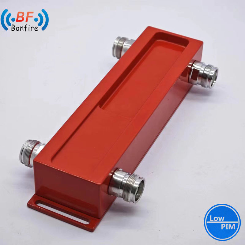 698-4000MHz 3dB accoppiatore ibrido -155dbc 2X2 RF accoppiatore ibrido combinatore per Ibs Bts Rosso