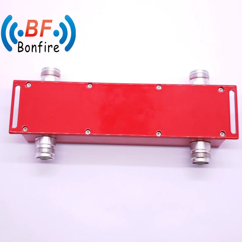 698-3800MHz 3dB Combinatore ibrido colore rosso 4,3-10 femmina 2 in 2 fuori Combinatore IP65 -160dbc