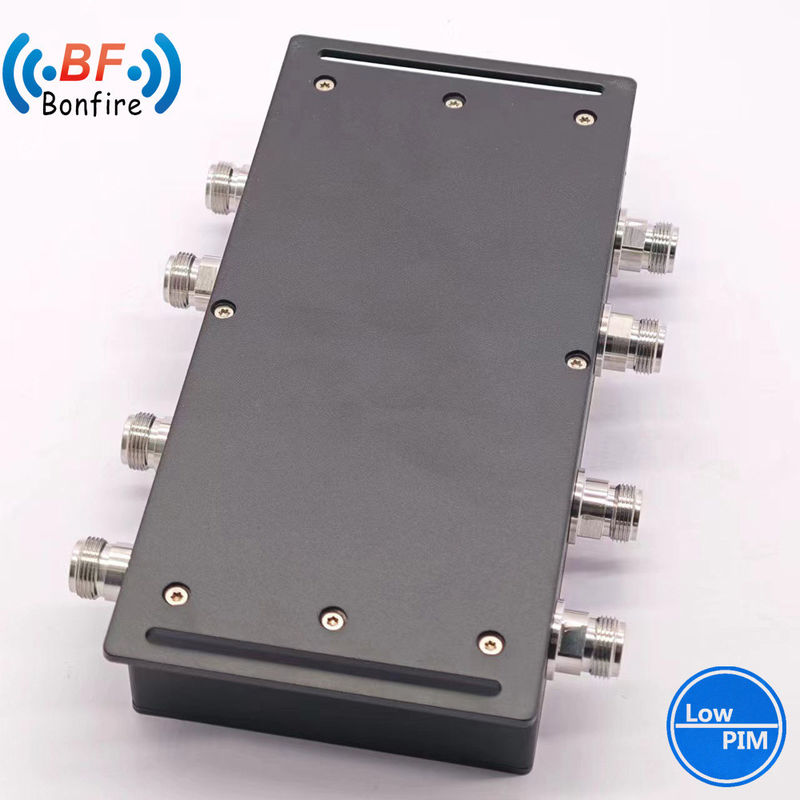 Isolamento elevato 400W 694-3800MHz 4.3-10 Femminile 4 in 4 fuori accoppiatore ibrido per progetti Ibs
