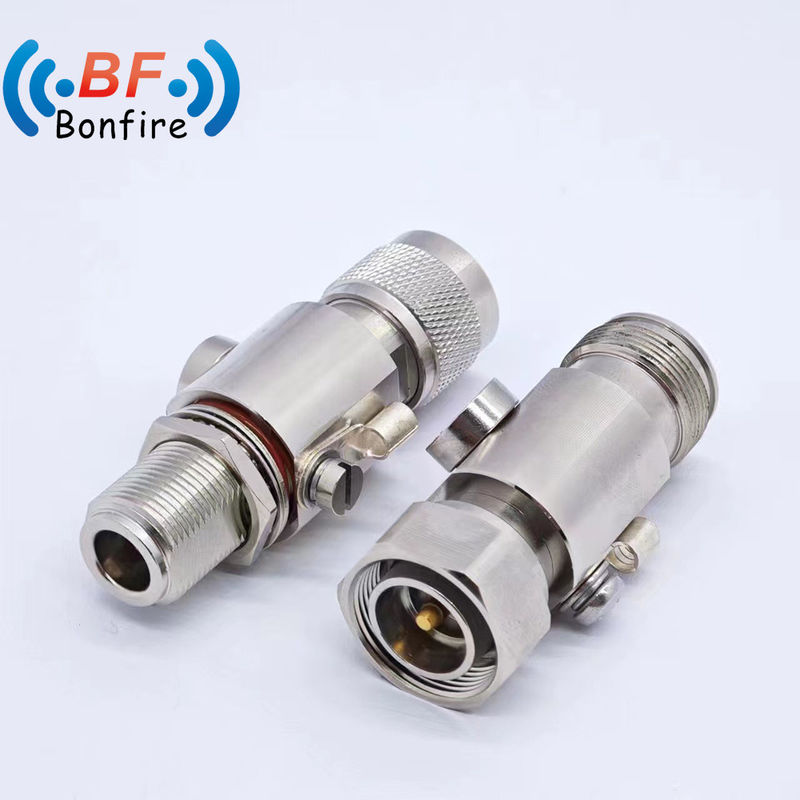 4.3-10-F a N-F Coaxial Surge Protector 698-3800MHz Nero per CCTV Lightning Arrester